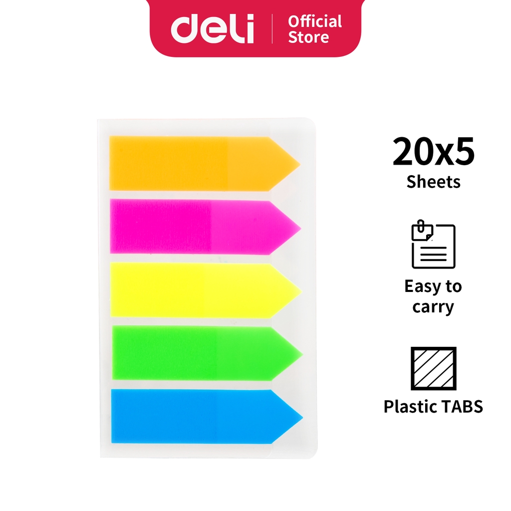 Deli Index Tab Penanda Warna  Cerah  Merekat Kuat Tidak  