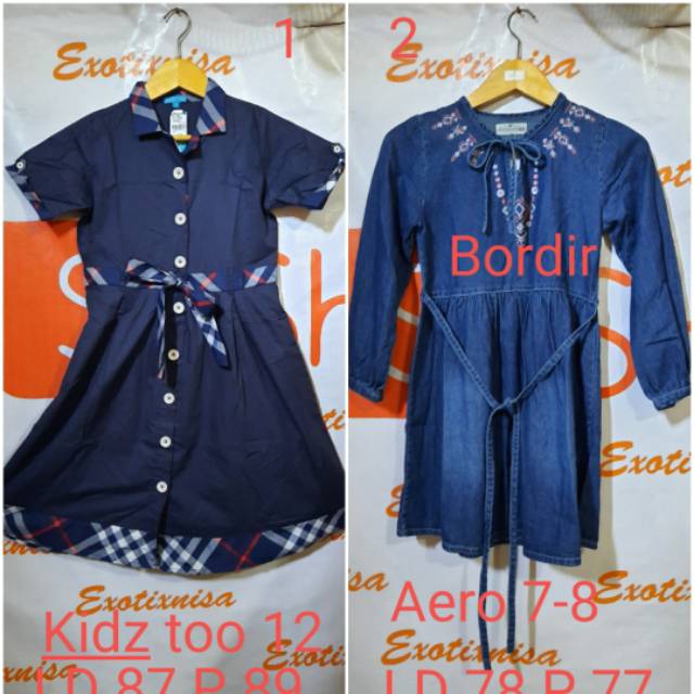 Dress Baju  Overall anak  perempuan Nevada  dan Aero girl 