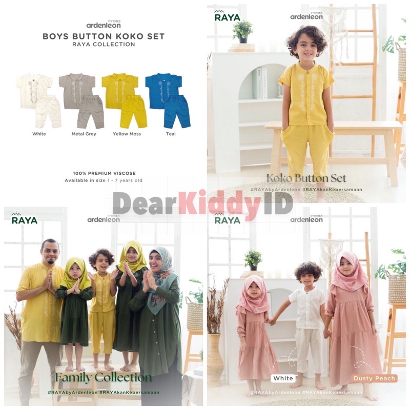 ArdenLeon BOYS BUTTON KOKO SET BORDIR Raya Collection / Arden Leon Baju Koko Anak Laki