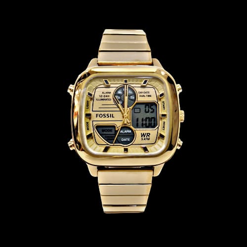 Jam Pria FOSSIL FS5889 FS 5889 Stainless Stell Original Bergaransi Resmi Free Battery Cadangan