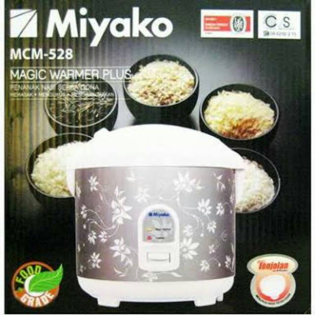 Miyako Rice Cooker Magic Com Warmer Plus MCM 528 miyako