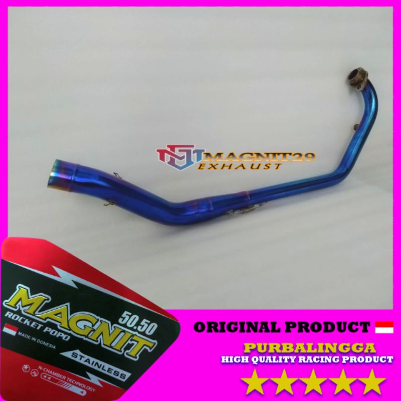 Pipa leher knalpot BENDING CBR 150 K45 lokal full stainless Bluemoon - leheran knalpot cbr lokal k45