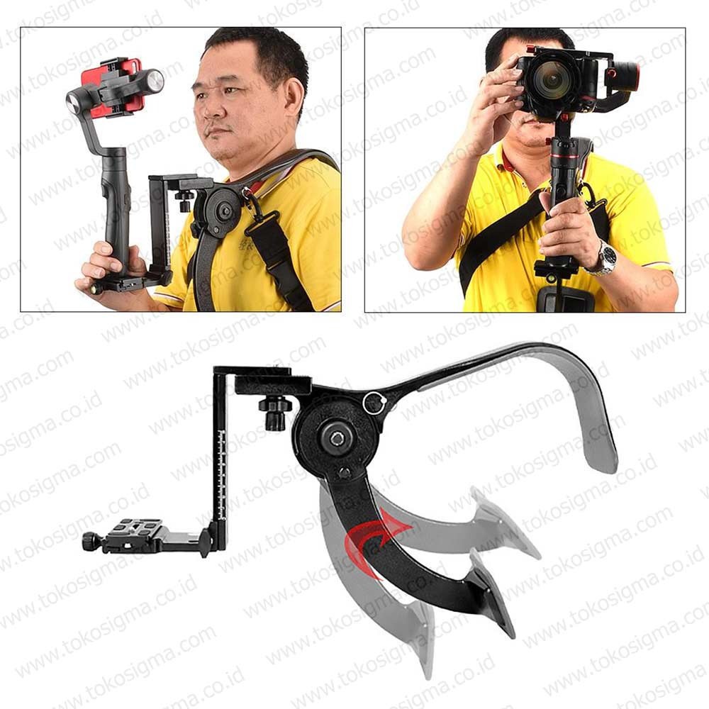 Shoulder Pad Bracket Bahu Penopang Stabilizer Kamera HP Camcorder Video Q440A