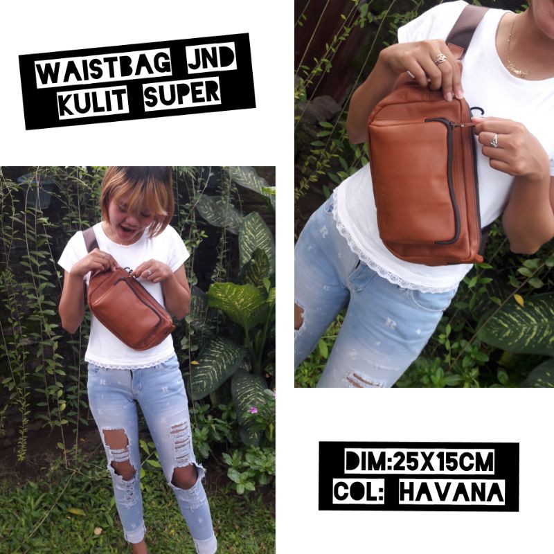 WAISTBAG KULIT UNISEX / TAS KULIT PREMIUM TANGGULANGIN