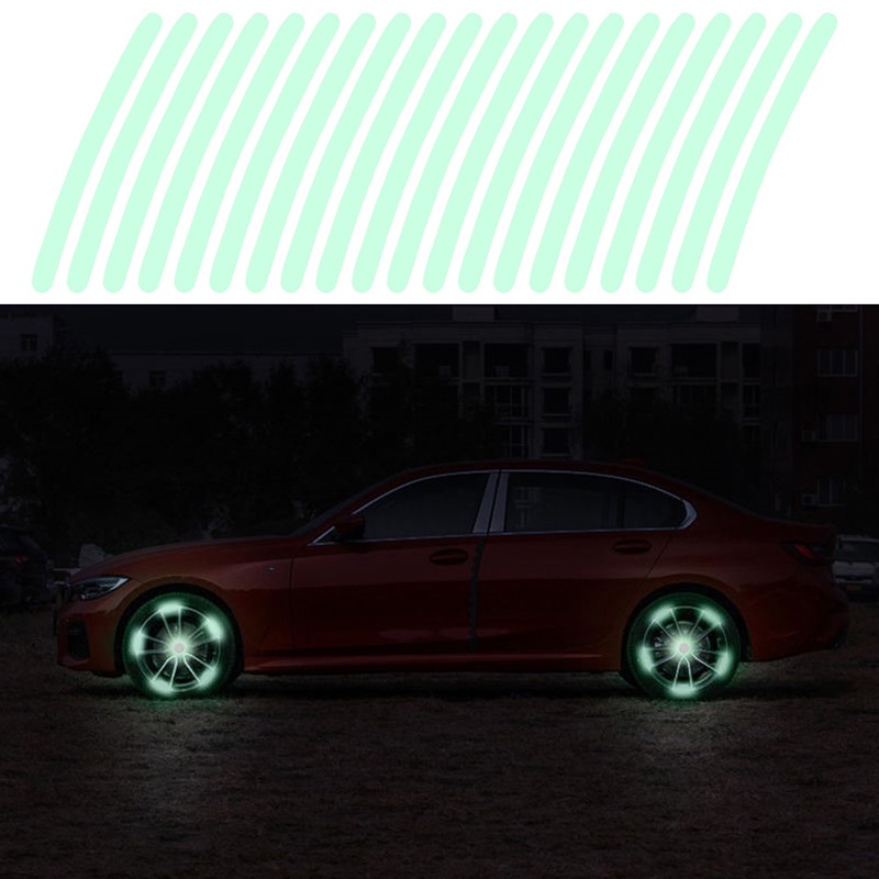 Stiker Strip Reflektor Luminous Untuk Dekorasi Velg Mobil