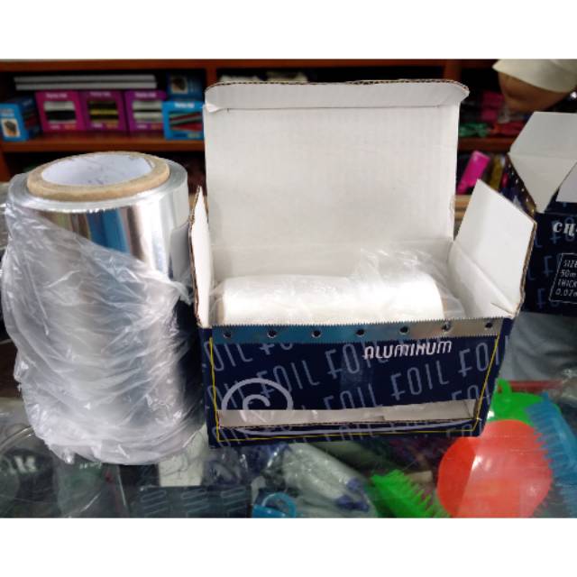 kertas aluminum foil untuk mewarnai rambut