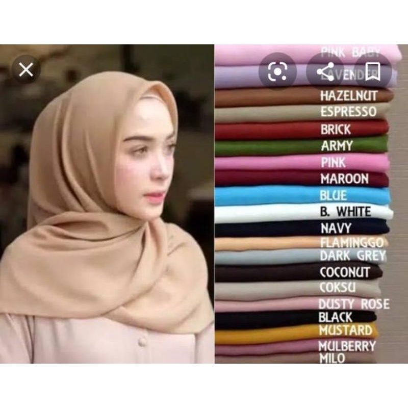 HIJAB BELLA SQUARE HYCON PREMIUM POLYCOTTON - KERUDUNG SEGIEMPAT / SEGI