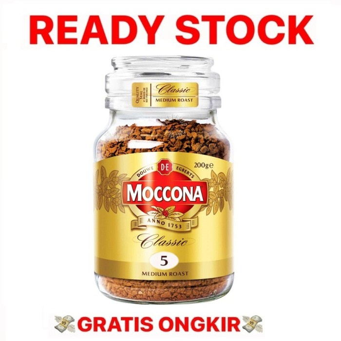 

(BISA COD) Moccona Instant Coffee Classic 5 Medium Roast 200g (5)