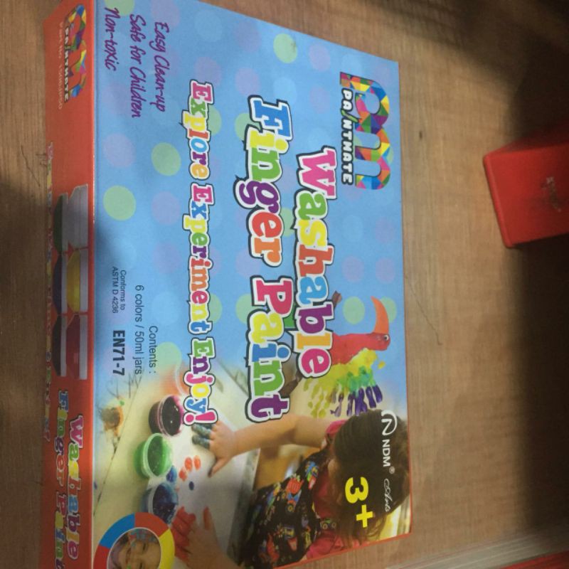

NDM Paintmate washable finger paint set 6 warna