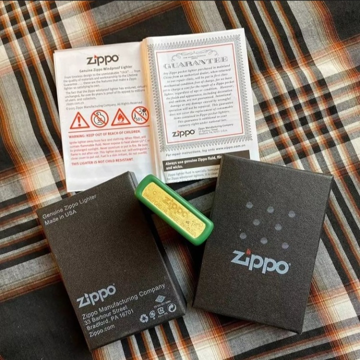 Zippo Matte SUPREME Hijau Grade Ori