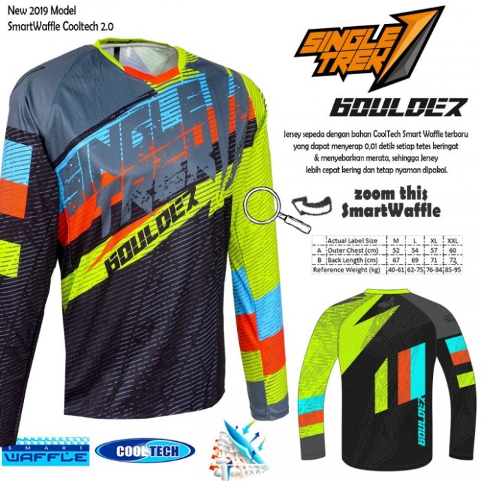 Jersey Sepeda Singletrek1 Cooltech ORI JSBO Green Long