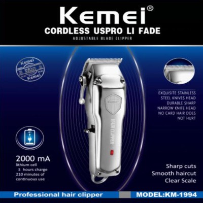 Kemei km-1994 Alat Cukur Rambut Elektrik Profesional Bahan Metal