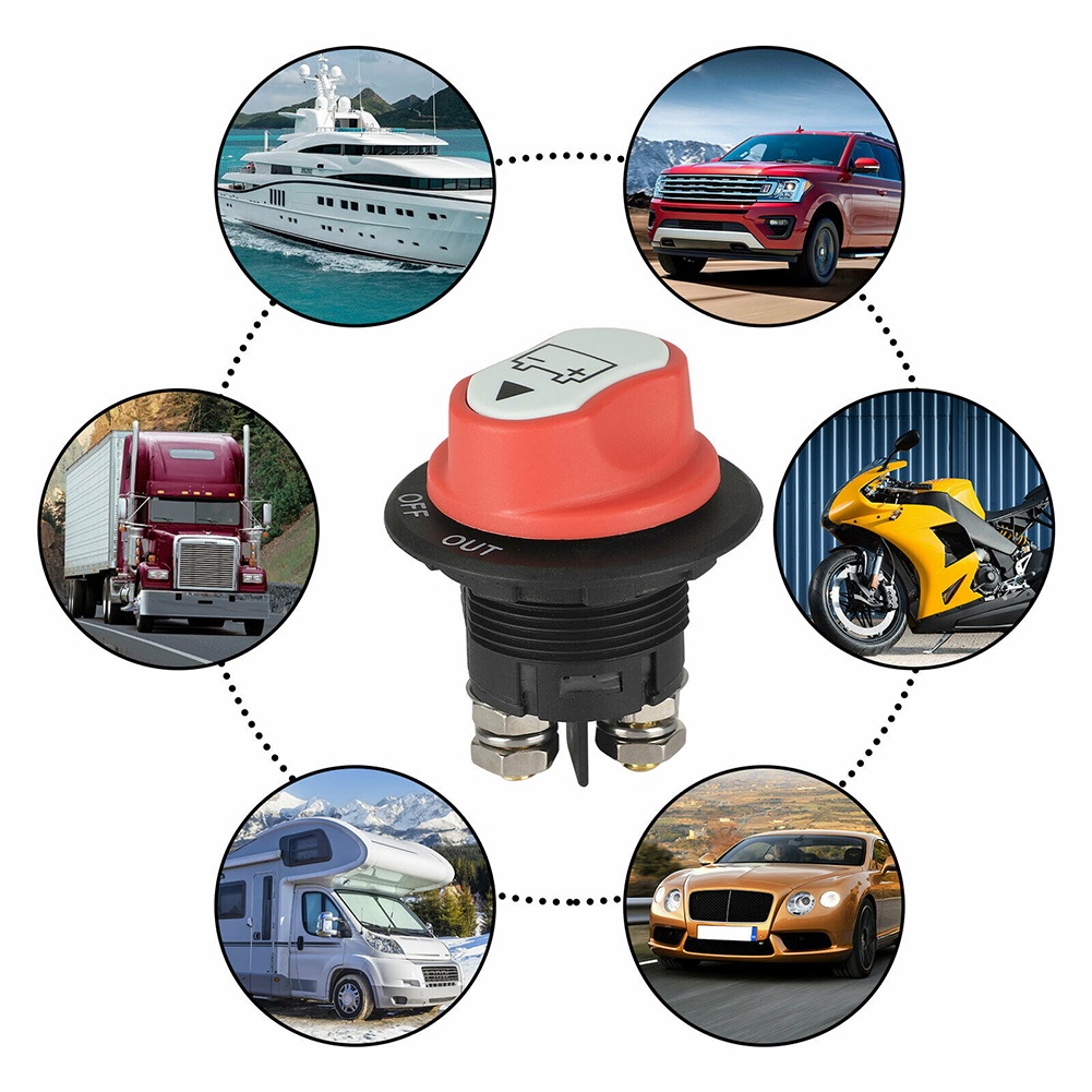 Cut Off Power Isolator Disconnecter Disconnect Power Leakage Protection 300A / 200A / 100A / 50A ABS Metal Power Isolator Car Battery Switch for Auto Truck Motorcycle Boat Rotary