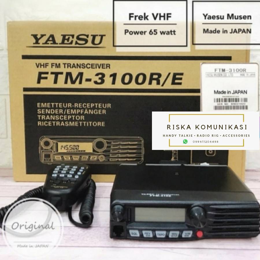 PAKET RADIO RIG YAESU FT-3100 VHF ORI PLUS BREKET ANTENA MOBIL