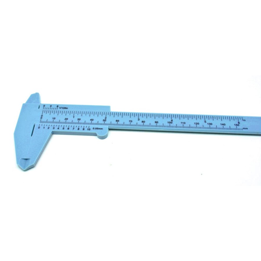 Jangka Sorong Plastik Vernier Caliper Gauge Micrometer 150mm - Blue