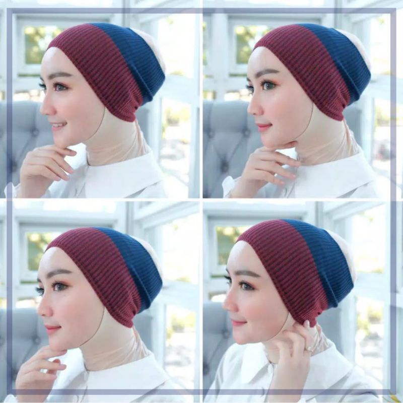 INNER BANDANA SALUR 2 WARNA - INNER RAJUT BERKUALITAS - INNER MURAH BEST SELLER