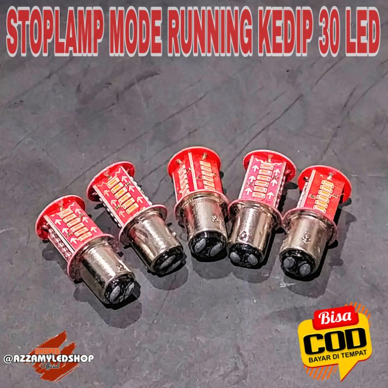 Lampu stop lampu stoplamp belakang universal mode kedip RUNNING 30 led universal mobil motor