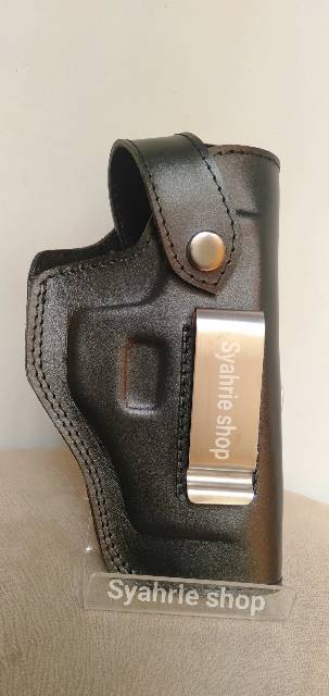 Holster sarung pistol selip kulit asli glock hs9 baretta fn dll