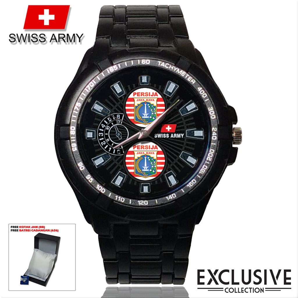 (Istimewa Bossque) Jam PERSIJA Rantai Sport (Black Doff)