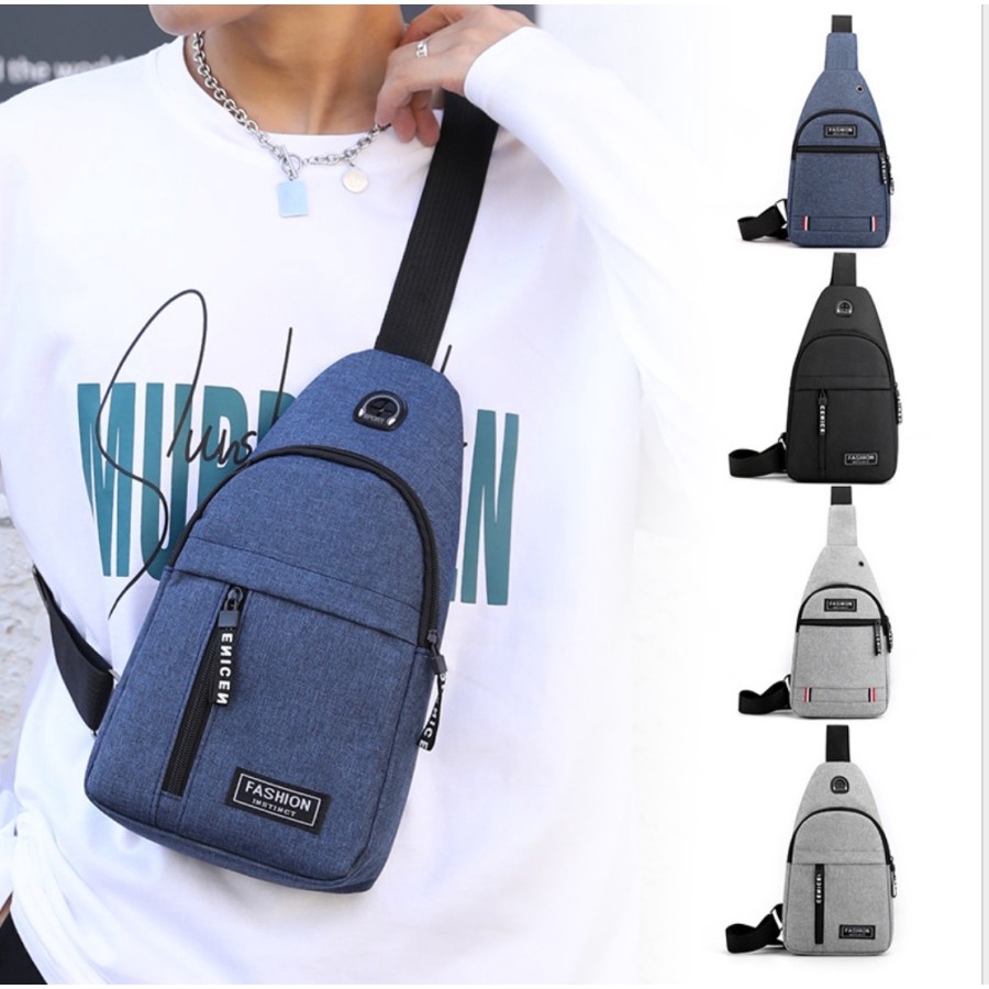 Tas Selempang Pria Casual Leusure Men Sling Chest Bag