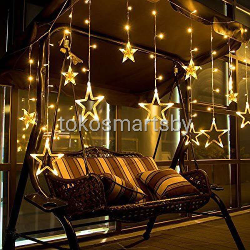 Lampu Natal Tirai Bintang Besar LED Tumblr Light / Led Star Curtain Light