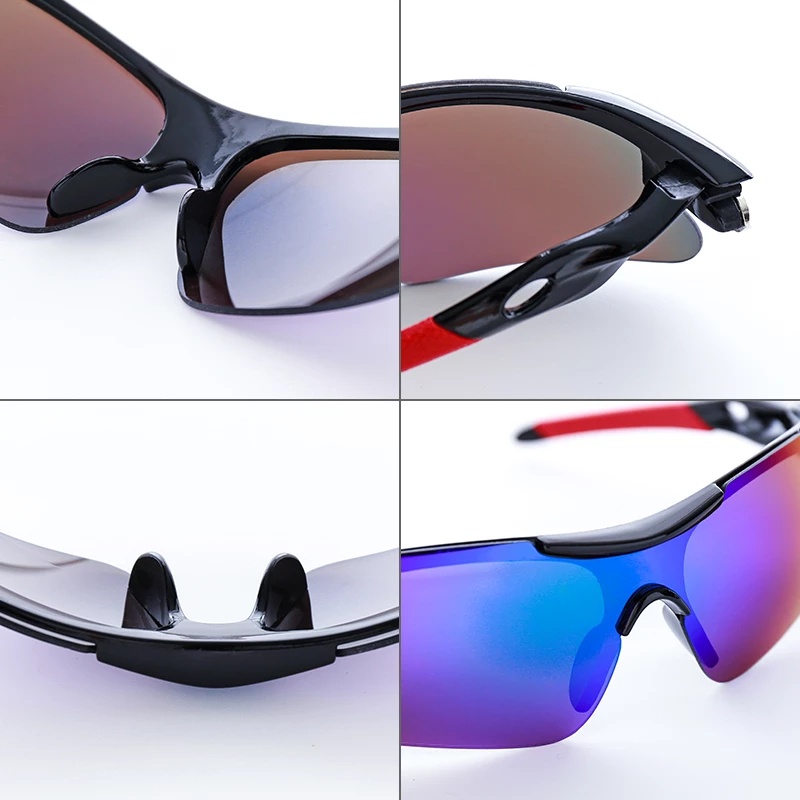 Sport Unisex Fashion Warna-Warni Nyaman Perlindungan UV Santai Luar Ruangan Kacamata Bersepeda Anti-Kabut Kacamata Sepeda Gunung Tahan Angin Night Vision Polarized Kacamata Matahari Untuk Mengemudi
