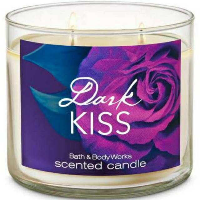 BATH &amp; BODY WORKS DARK KISS 3-WICK SCENTED CANDLE 411 G LILIN WANGI 3 SUMBU UKURAN BESAR PENGHARUM RUANGAN