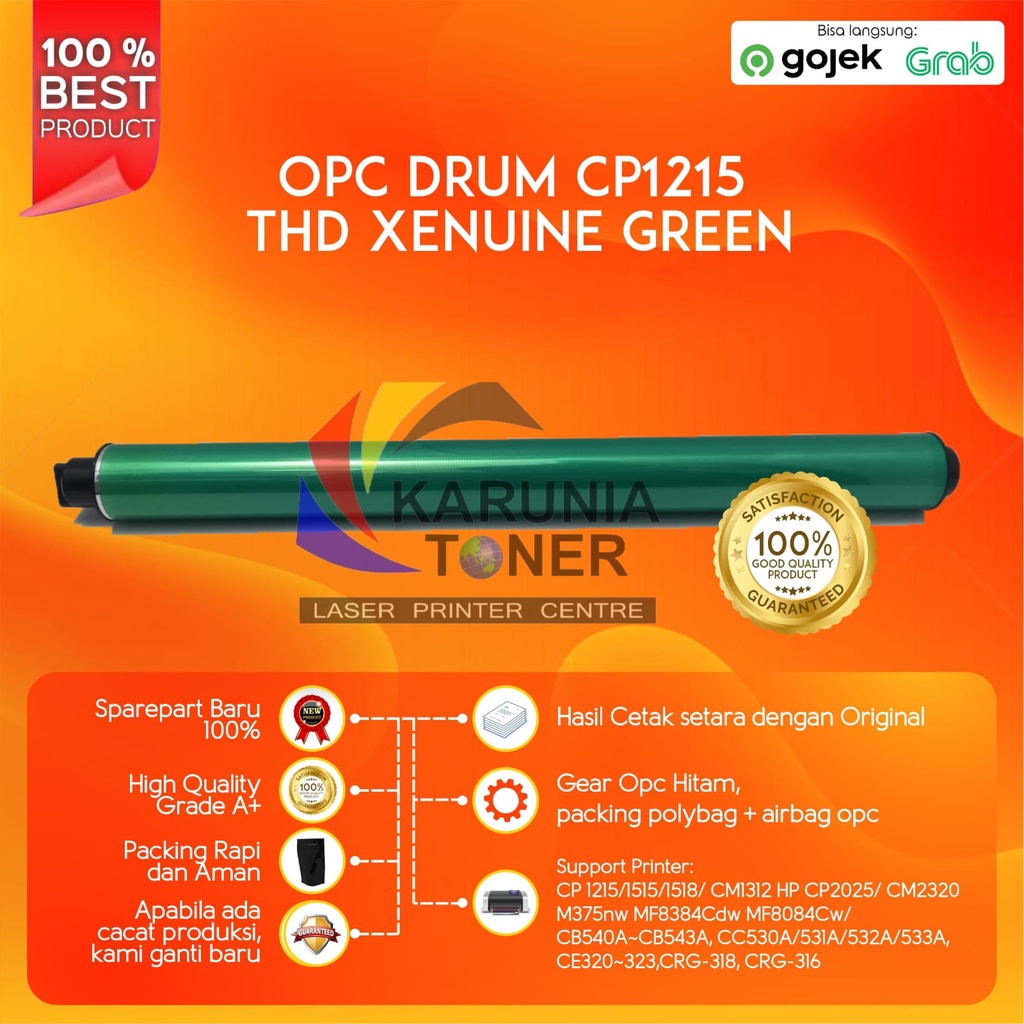 OPC DRUM CP1215 CP1515 CP1518 CRG318 XENUINE GREEN Laserjet CM2320 M375nw MF8384Cdw MF8084Cw CB540A 