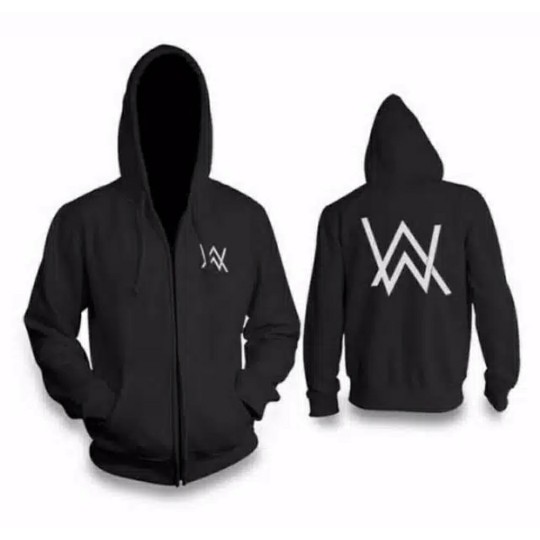 JAKET ALAN WALKER PREMIUM / SWEATER / JAKET PROA CEWEK KEREN - Hitam