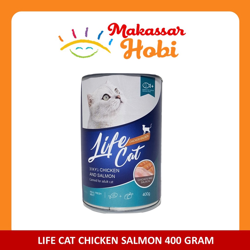 Makanan Kucing Basah Life Cat Kaleng 400gr 400 gr Adult Kitten Lifecat Rasa Tuna Chicken Salmon Wet Cat Food Can Catfood Murah