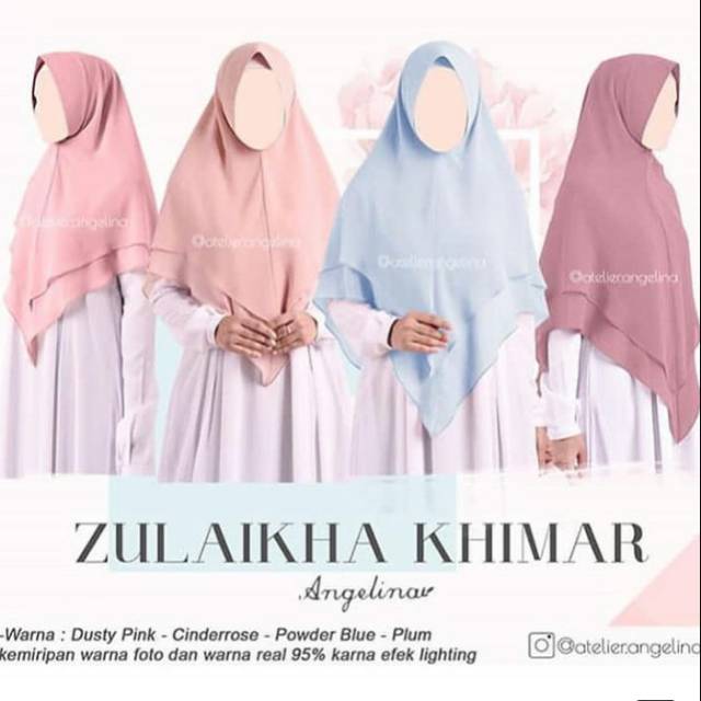 Zulaikha khimar Dusty Pink HP S