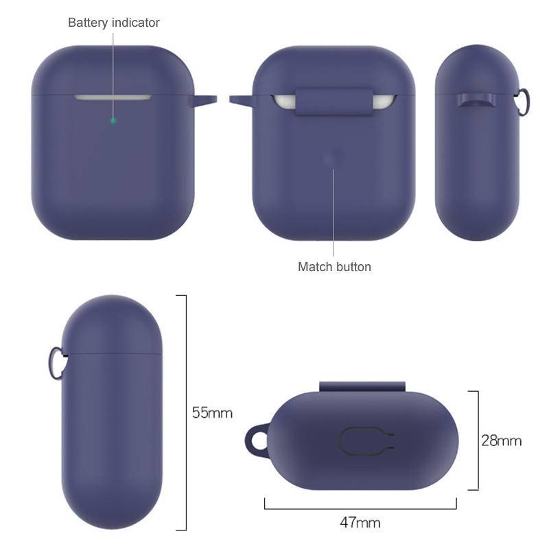 Case Pelindung Earphone Wireless Bahan Silikon Dengan Kait Untuk Apple Airpods 1 2 3 Pro