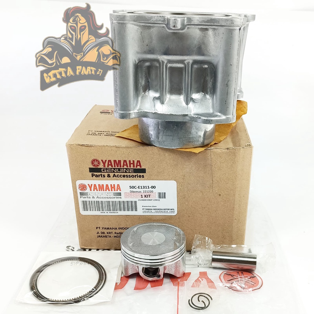 CYLINDER BLOK SEHER PISTON RING KOMPLIT YAMAHA 50C KUALITAS ASLI ORIGINAL YAMAHA YGP  PRESISI TINGGAL PASANG BAHAN BERKUALITAS DAN DIJAMIN AWET JUPITER MX 135 JUPITER MX NEW JUPITER MX LAMA OLD