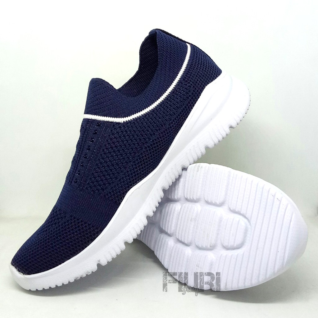 FIURI - Ardiles Original - Neox Grab 39-44 Navy - Sepatu Sneakers Pria - Sepatu Olahraga Pria - Sepatu Knit Rajut Pria - Sepatu Jogging Pria - Sepatu Sport - Sepatu Slip On Pria - Sepatu Cowok