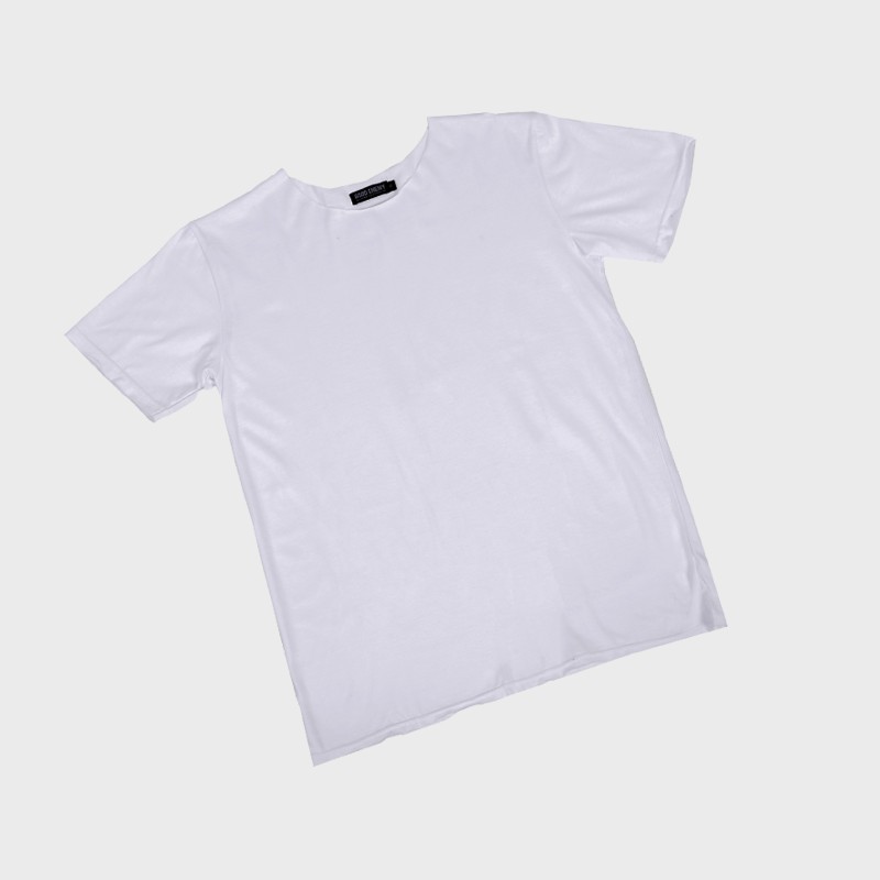 Basic UNFINISHED T-Shirt  White Pria & Wanita Lengan Pendek Cotton Combat 30s PREMIUM