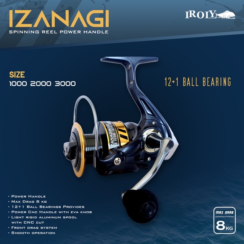 (TERMURAH) REEL IROLY IZANAGI POWER HANDLE 1000-3000