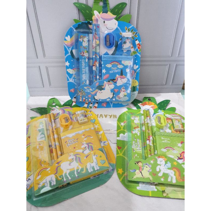 paket alat tulis/stationery set/study set ada dompet/NANAS-2