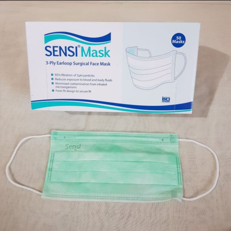 Masker Sensi 3ply Earloop Surgical Mask - Isi 50 pcs