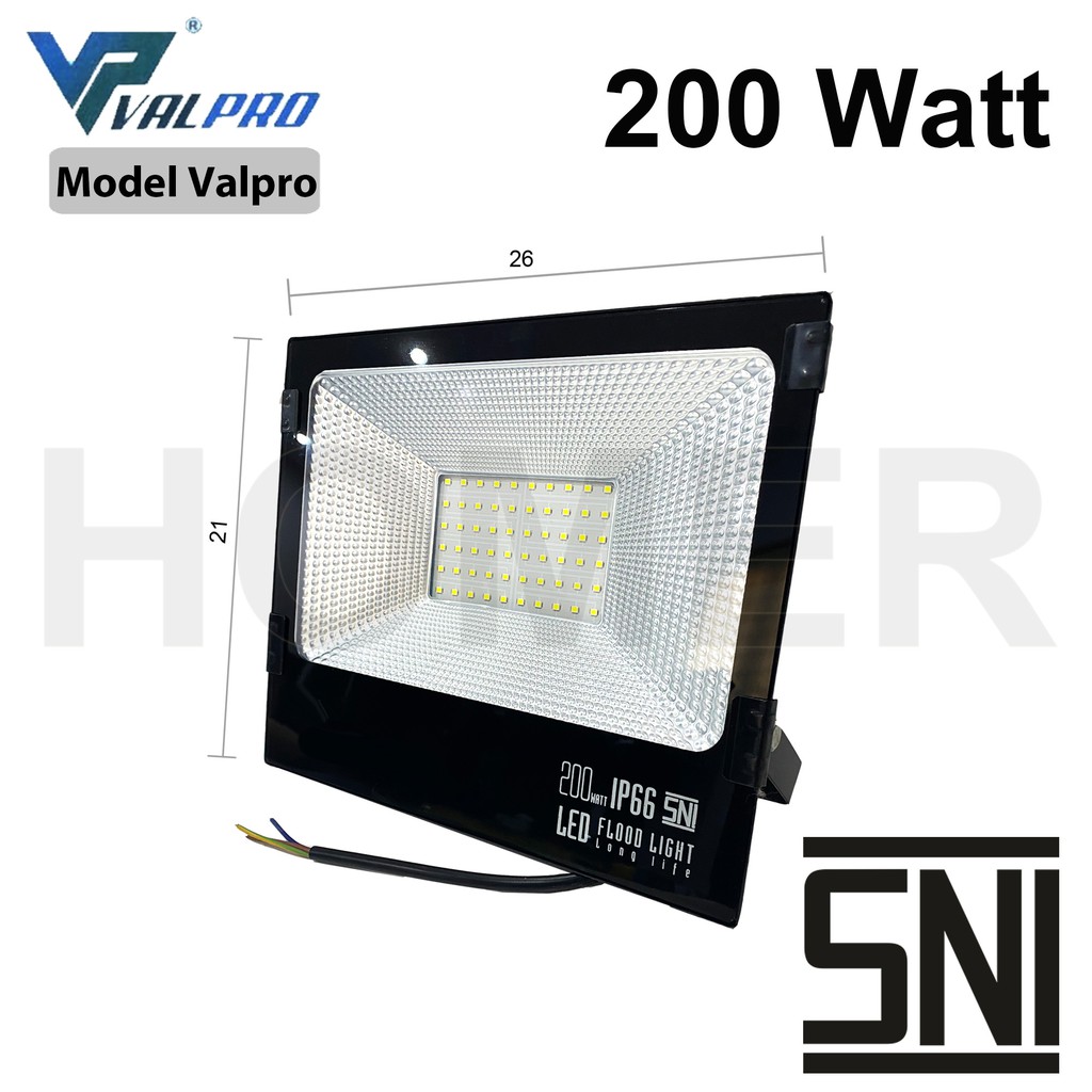 lampu led sorot tembak floodlight outdoor SMD COB 200W 200 watt emico probest hattasu valescom valpro