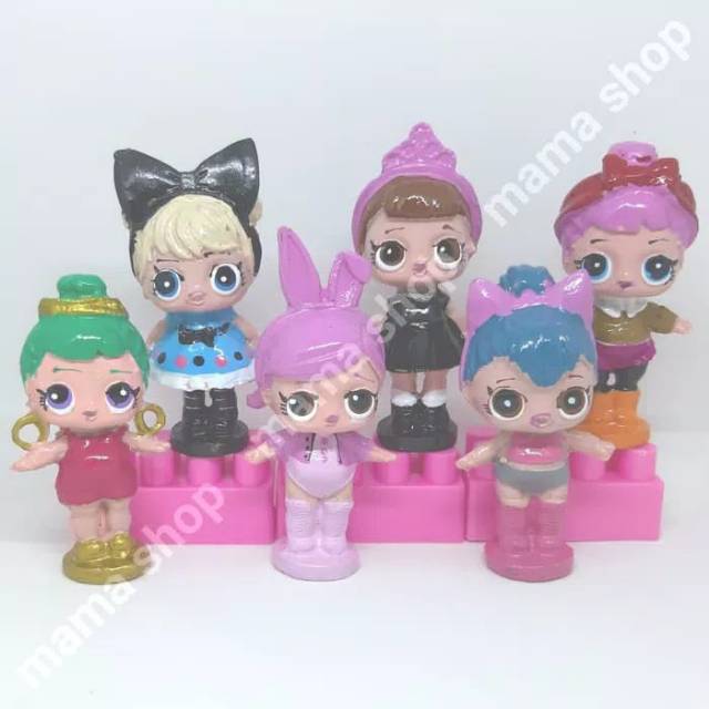 Topper Kue Figure LOL Patung Kue Hiasan Cake Ultah Anak Toper Cake