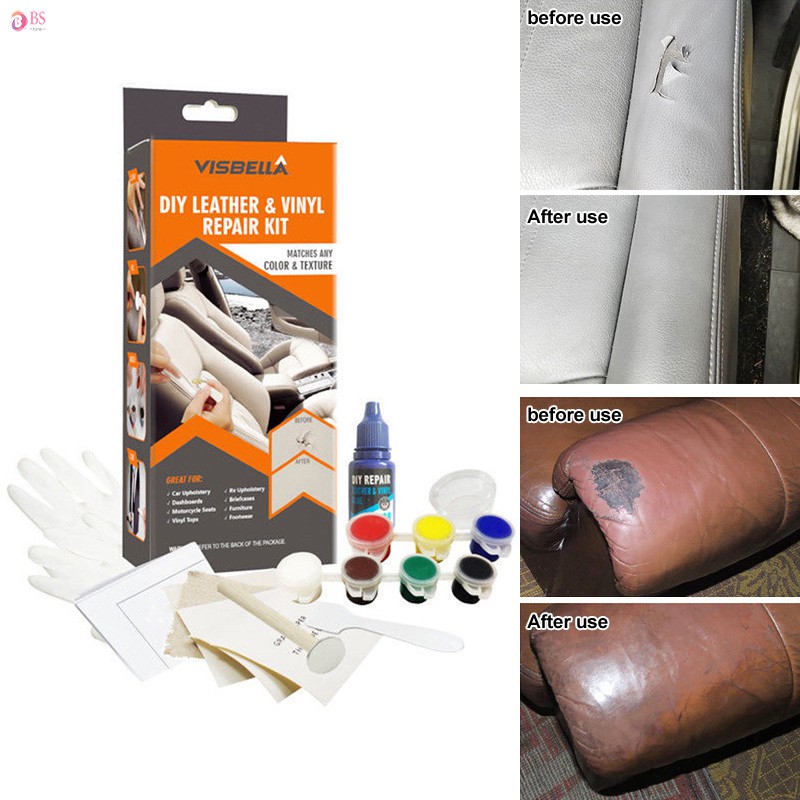 Leather Vinyl Repair Kit Restorer Couch Sofa Car Seat Purse