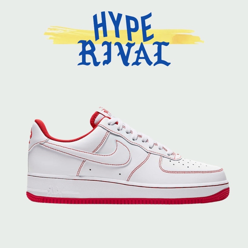 NIKE AIR FORCE 1  UNIVERSITY RED WHITE