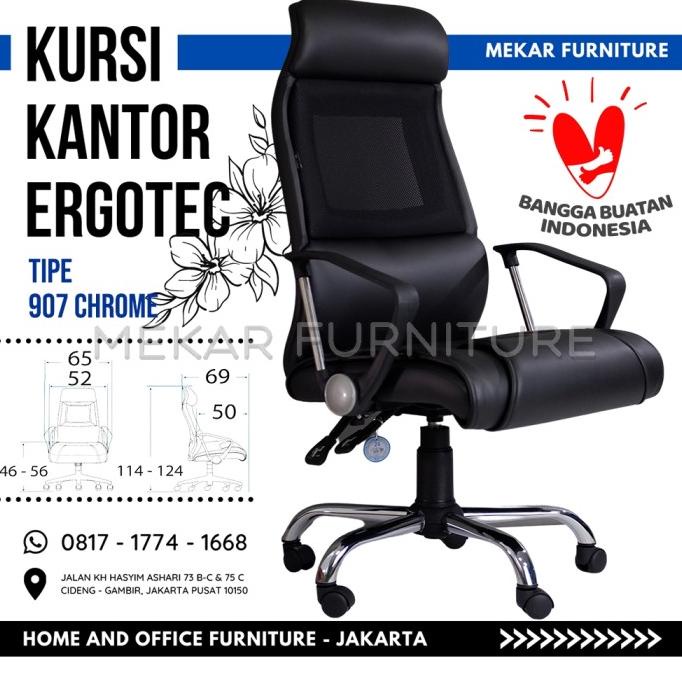 ada Kursi Kantor Kursi Kerja Ergotec 907 Chrome - Mekar Furniture ready