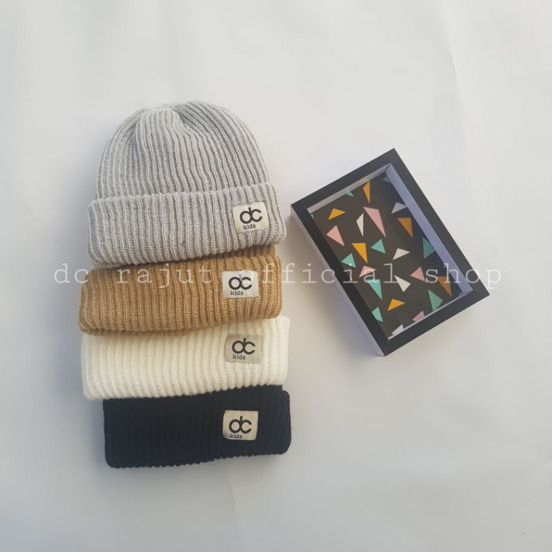 (0-6tahun) topi kupluk jalur , beanie hat