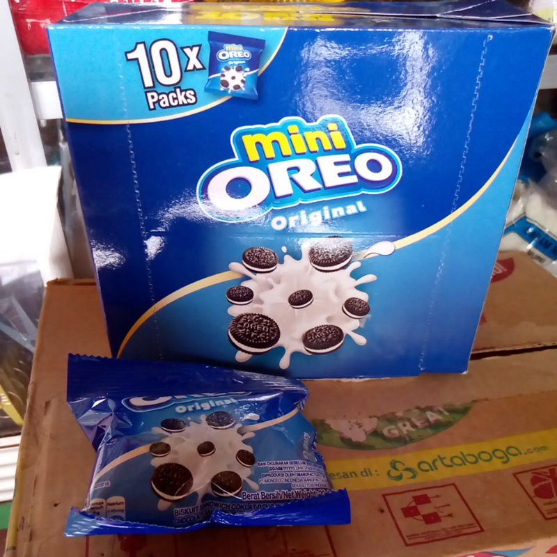 Oreo Mini Oreo Box Isi 10 Pcs Mix Original Cemilan Jajanan Anak Sekolah