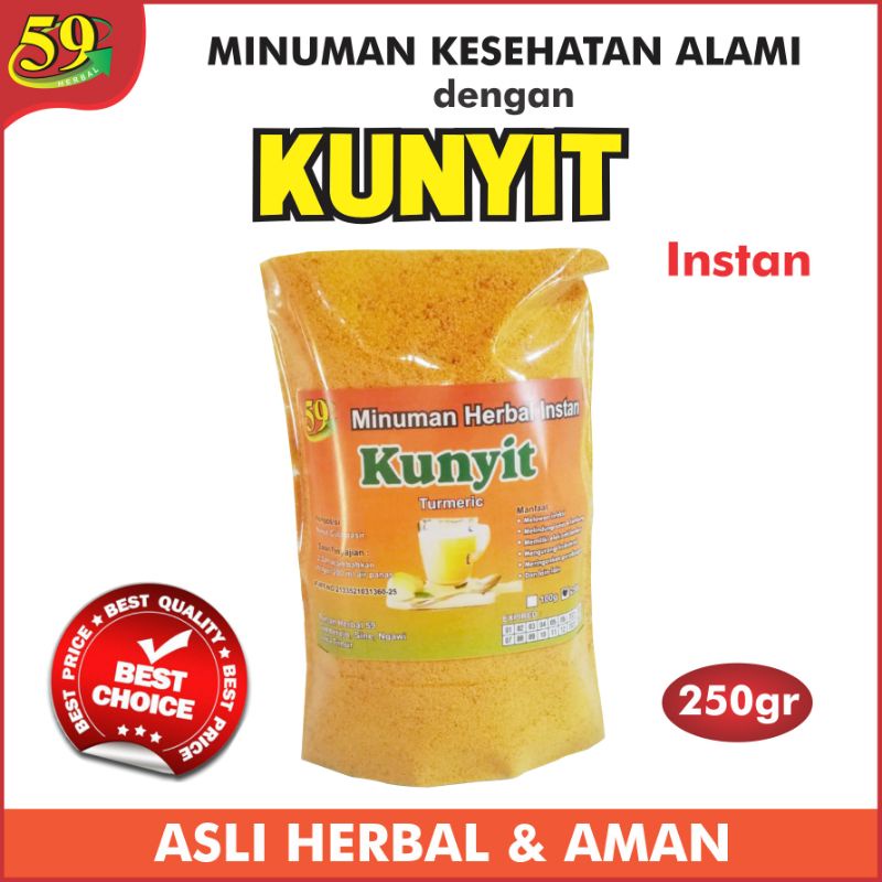 

Kunyit Instan Minuman Herbal Alami kemasan 250 gram