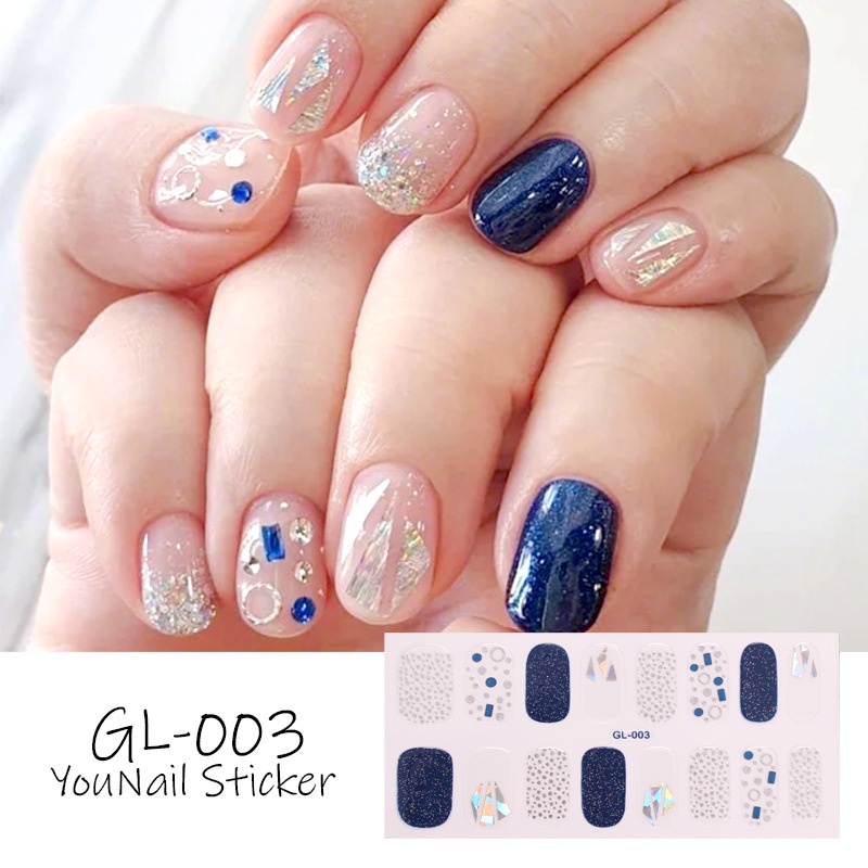 16pcs / Stiker Kuku Motif / Stiker Kuku Murah / Nail Art Stiker / Nail Art &amp; Sticker GL Series Premium