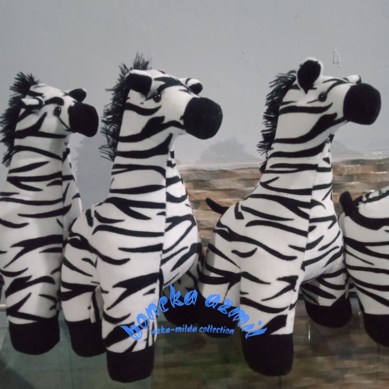 Boneka kuda zebra size s ukuran 30cm