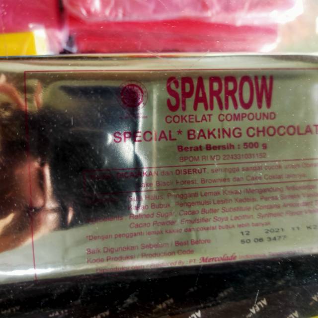 

Coklat sparrow 500gr