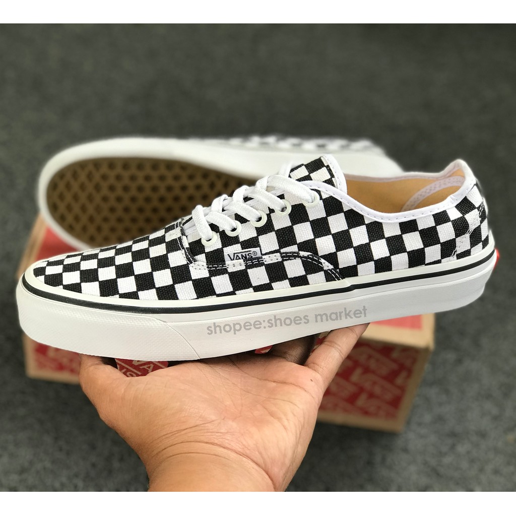 VANS AUTHENTIC CHECKERBOARD BLACK WHITE